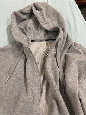 Calvin Klein Performance Gray Full-Zip Hooded Sweatshirt